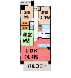 駅東公園前駅 徒歩8分 9階の物件間取画像